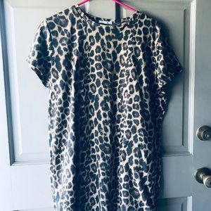 ANTISTAR Cheetah Print T-shirt Dress